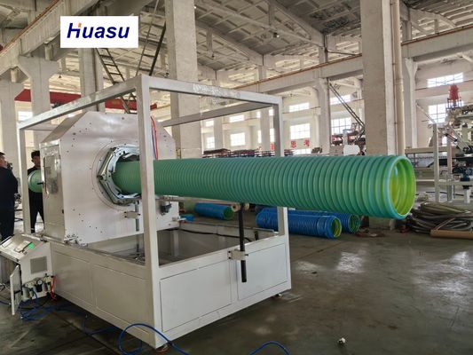 PVC Corrugated Pipe Extrusion Machine with 32-1600mm Pipe Diameter Siemens PLC System and Online Belling
