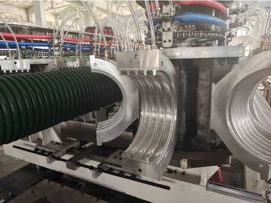 Double Strands Drainage Plastic Pipe Production Line For Pvc