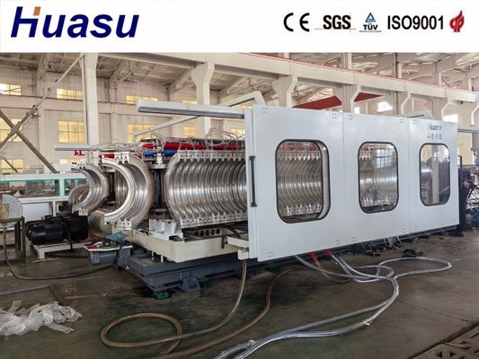 HDPE PVC PE Twin Wall Pipe Extrusion Machine with Siemens PLC