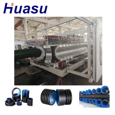 HDPE Double Wall Corrugated Pipe Extrusion Line 1600mm with Siemens PLC