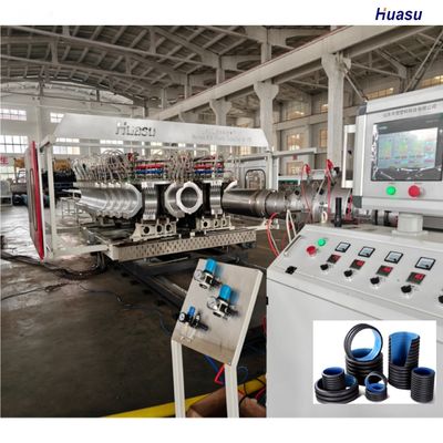 Double Wall Corrugated Pipe Extrusion Line with 6m or Customized Pipe Length Water Cooling and 1 Year Warranty
