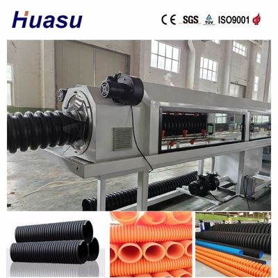 Automatic Single Wall Corrugated Pipe Extrusion Line for PVC/PE/MPP/PA/HDPE Pipe Diameter Range 32mm-1600mm