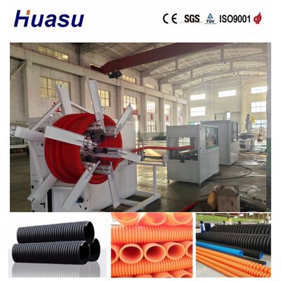 Single Wall Corrugated Pipe Extrusion Line with 60-2000kg/h Output 32mm-1600mm Pipe Diameter Range and Siemens PLC Control