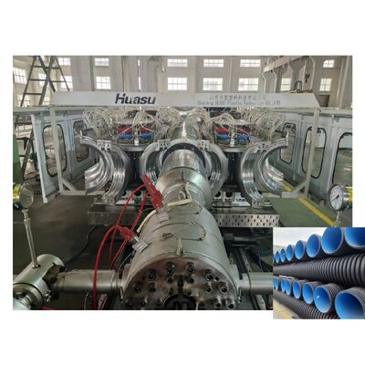 PE Double Wall Corrugated Pipe Extrusion Line Built with Aluminium Alloy Mould Material Ensuring Stable Pipe Production