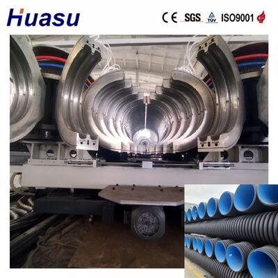 100kgh to 2000kgh single wall corrugated pipe extrusion line combined with PLC control system delivering consistent pipe