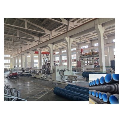 DWC Double Wall Corrugated Pipe Extrusion Line, Air Cooling For Cable & Drainage Application