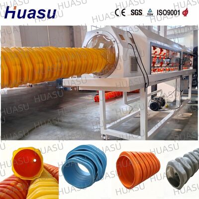 Gray Octagonal Plastic Corrugated Conduit Production Line Road Cable Buried Protective Pipe Extrusion Equipment