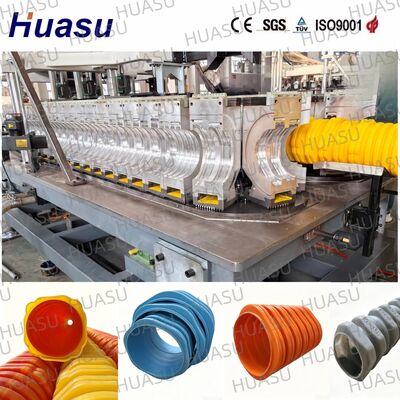 Gray Octagonal Plastic Corrugated Conduit Production Line Road Cable Buried Protective Pipe Extrusion Equipment
