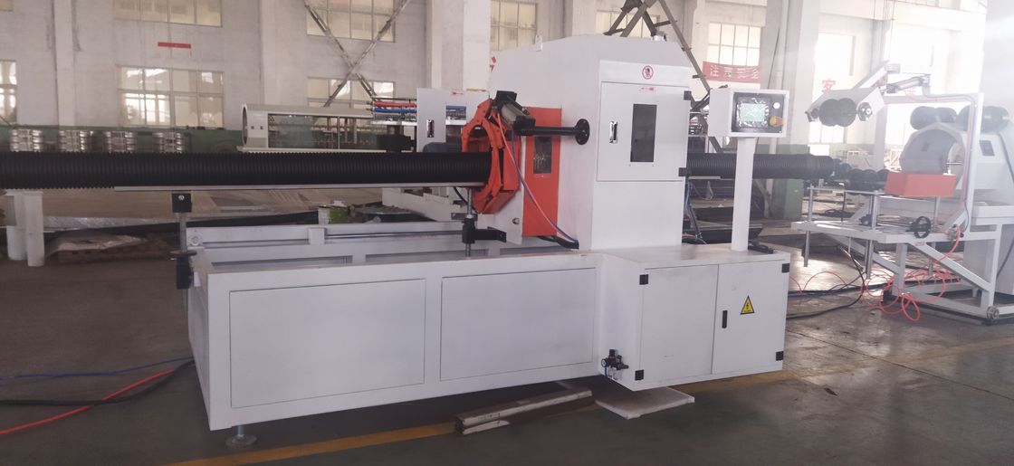 সিমেন্স মোটর এবং 8-15 কেজি / ঘন্টা ক্ষমতা সহ স্বয়ংক্রিয় কম্পিউটারাইজড ডাবল ওয়াল কর্গ্রেটেড পাইপ এক্সট্রুশন লাইন