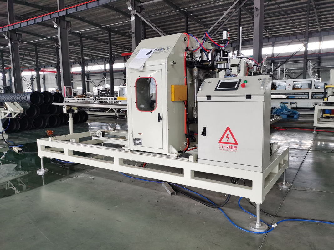 উচ্চ ক্ষমতা 250-1000kg/h একক স্ক্রু এক্সট্রুডার ডাবল ওয়াল ঘূর্ণায়মান পাইপ উত্পাদন লাইন