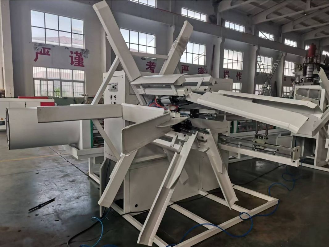 পিই পিপি পিভিসি ডাবল ওয়াল ঘূর্ণায়মান পাইপ এক্সট্রুশন লাইন পাইপ মেশিন এক্সট্রুশন জল ড্রেনেশনের জন্য