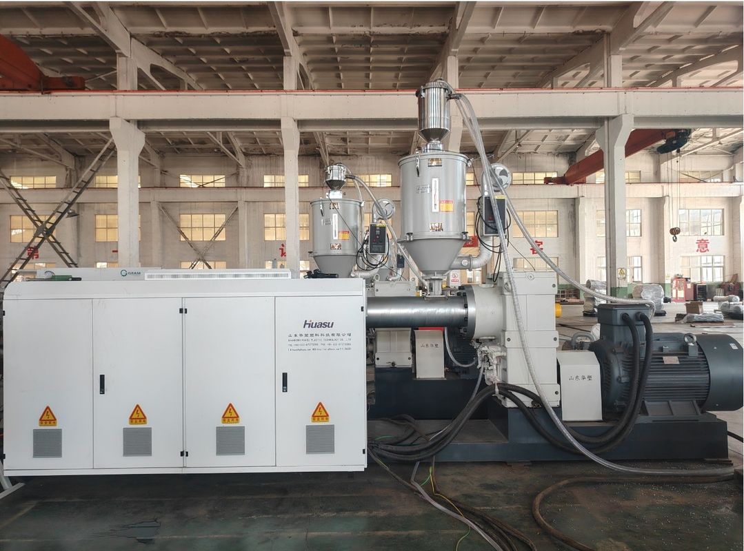 সিমেন্স ইনভার্টার ডাবল ওয়াল কর্গ্রেটেড পাইপ এক্সট্রুশন লাইন হার্ড অফ ব্যারেল HV 940 এবং 38crmoaia স্ক্রু