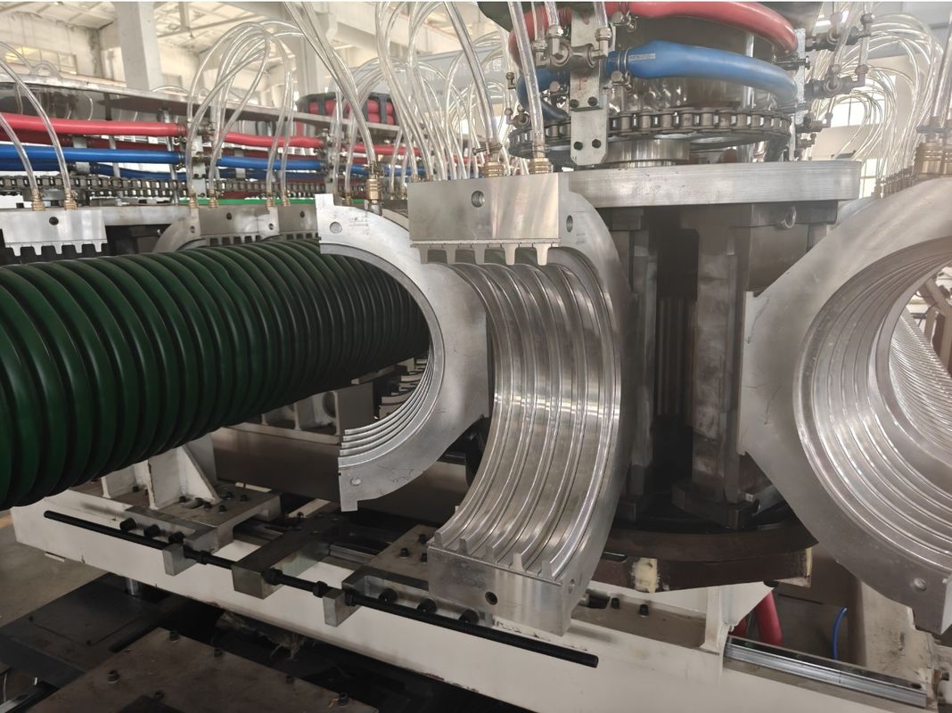 শঙ্কুযুক্ত যমজ স্ক্রু এক্সট্রুডার পিভিসি ডাবল ওয়াল ঢেউখেলান টিউব এক্সট্রুশন মেশিন প্লাস্টিক পাইপ পাইপ মেশিনের জন্য