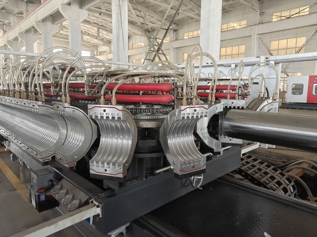 অ্যালুমিনিয়াম খাদ ছাঁচ উপাদান এবং স্নাইডার কন্টাক্টর সহ কাস্টমাইজযোগ্য ডাবল ওয়াল ঢেউতোলা পাইপ এক্সট্রুশন লাইন