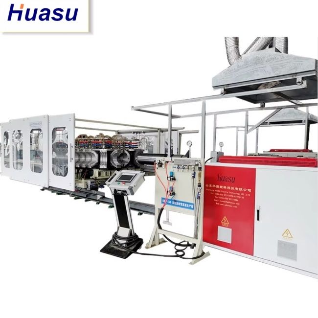 দ্বৈত প্রাচীরযুক্ত ঢেউখেলান পাইপ উৎপাদন লাইন, ৩২-১৬০০ মিমি ব্যাস পরিসীমা, সিমেন্স পিএলসি প্রযুক্তি, এবং অনলাইন বেলিং