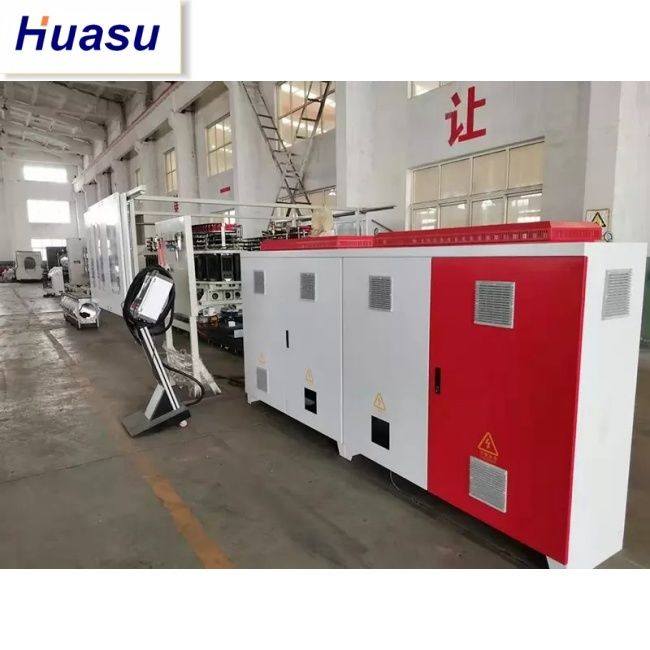 ডাব্লুডাব্লুসি পাইপ এক্সট্রুশন লাইন 32-1600 মিমি পাইপ ব্যাসার্ধ এবং 60-2000 কেজি / ঘন্টা ধারণক্ষমতার জন্য শঙ্কুযুক্ত টুইন-স্ক্রু এক্সট্রুডার সহ
