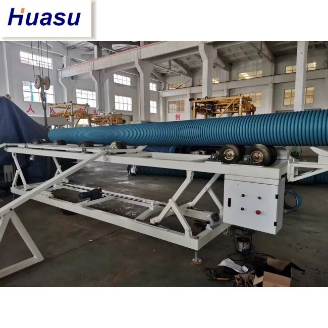 ডিডব্লিউসি পাইপ এক্সট্রুশন লাইন 32-1600mm পাইপ ব্যাসার্ধ 60-2000kg/h ক্ষমতা এবং সিমেন্স পিএলসি নিয়ন্ত্রণ পিভিসি / পিই corrugated পাইপ জন্য