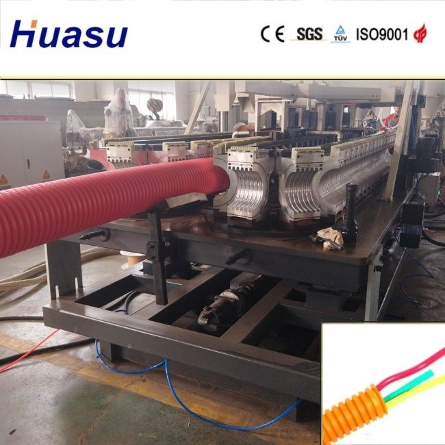 Siemens PLC প্রযুক্তি এবং অনলাইন বেলিং সহ স্বয়ংক্রিয় গ্রেড ডাবল ওয়াল ঢেউতোলা পাইপ উৎপাদন লাইন