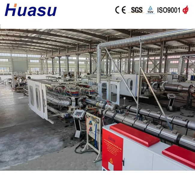 উচ্চ উৎপাদনশীলতা সম্পন্ন ডাবল ওয়াল ঢেউখেলান পাইপ এক্সট্রুশন লাইন, যা ৩২-১৬০০মিমি পাইপ ব্যাস এবং সিমেন্স পিএলসি প্রযুক্তি সহ