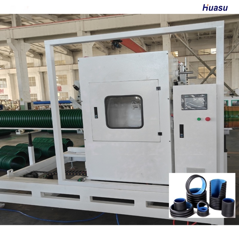 Double Wall Corrugated Pipe Extrusion Line with 6m or Customized Pipe Length Water Cooling and 1 Year Warranty