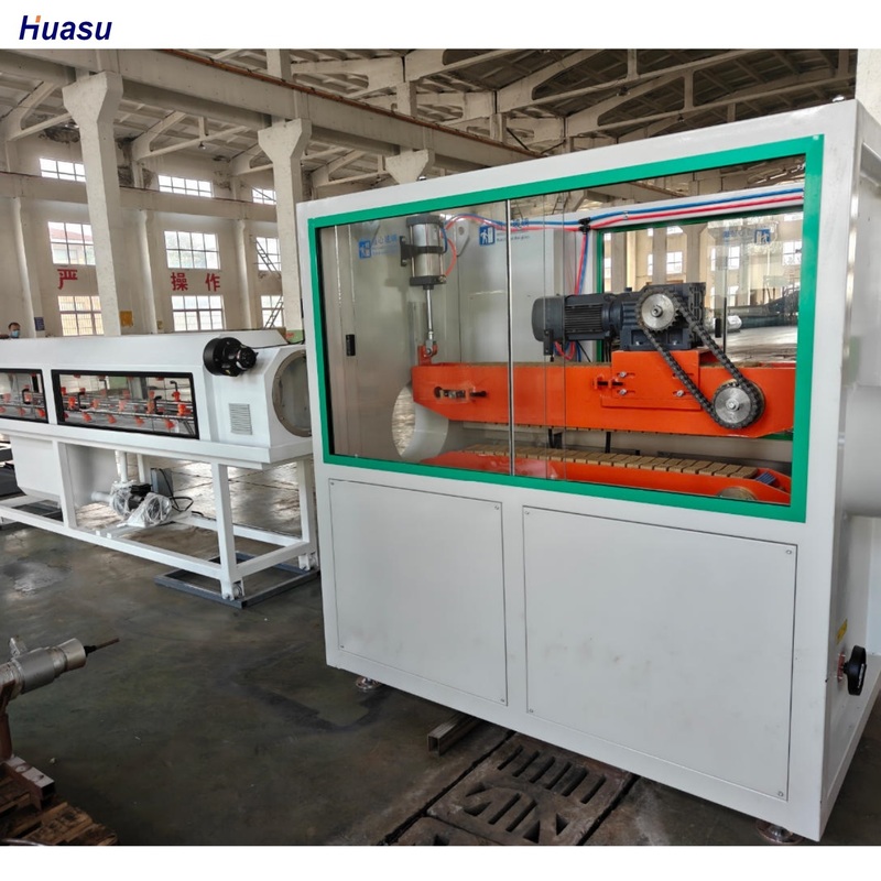 স্বয়ংক্রিয় একক প্রাচীর ঢেউখেলান পাইপ এক্সট্রুশন লাইন, ৩৮সিআরএমওএএলএ ব্যারেল উপাদান এবং সম্পূর্ণ ইন্টারমেসিং এনগেজমেন্ট সিস্টেম সহ