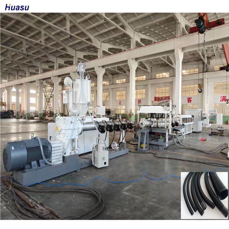 আইএসও এবং সিই সার্টিফাইড ডাবল ওয়াল করুগেটেড পাইপ এক্সট্রুশন লাইন ওয়াটার কুলিং সিস্টেম এবং 20CrMnTi গিয়ার উপাদান সহ