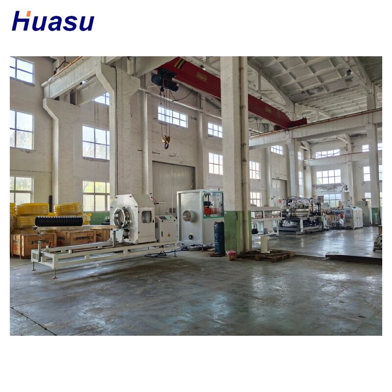 পিএলসি নিয়ন্ত্রণের সাথে ডাবল ওয়াল ঢেউখেলান পাইপের জন্য স্বয়ংক্রিয় এবং কম্পিউটারাইজড এইচডিপিই পাইপ এক্সট্রুশন লাইন