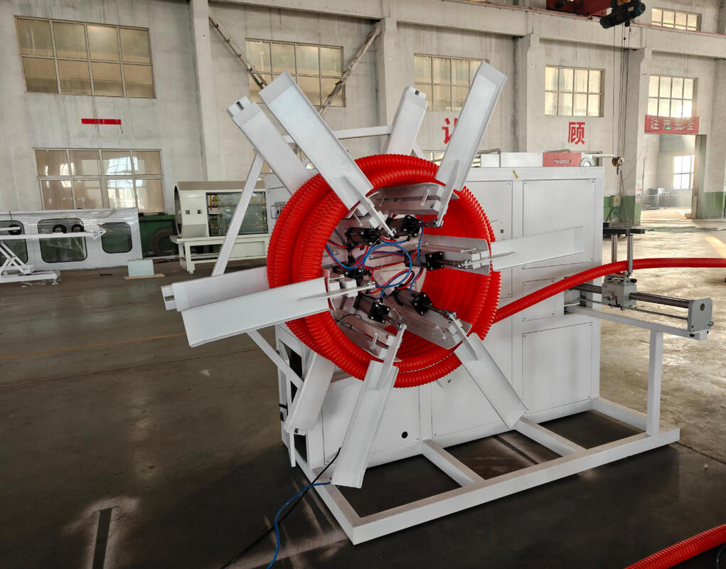 ইন্টিগ্রেটেড টাইপ এক্সট্রুডার ডাবল ওয়াল করুগেটেড পাইপ এক্সট্রুশন লাইন 100kg/h - 2000kg/h উৎপাদন ক্ষমতা এবং সিমেন্স ইলেকট্রিক সিস্টেম