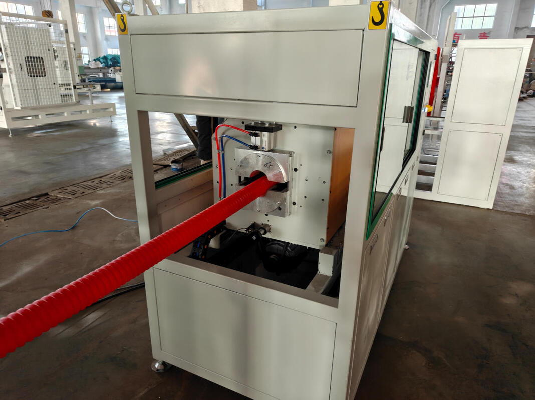 ডাবল ওয়াল গলভযুক্ত পাইপ এক্সট্রুশন লাইন, চাপযুক্ত জল ক্রমাগত শীতল, সিমেন্স ব্র্যান্ডের বৈদ্যুতিক যন্ত্রাংশ এবং 100kg/h - 2000kg/h উৎপাদন ক্ষমতা