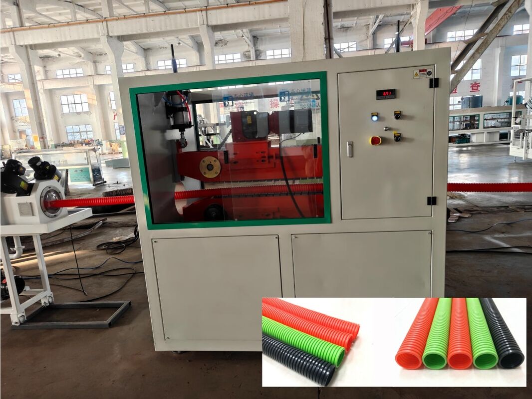 সিমেন্স মোটর এবং গভীর স্ক্রু চ্যানেল কাঠামোর সাথে বৈদ্যুতিক গরম করার একক প্রাচীরের গলিত পাইপ এক্সট্রুশন লাইন