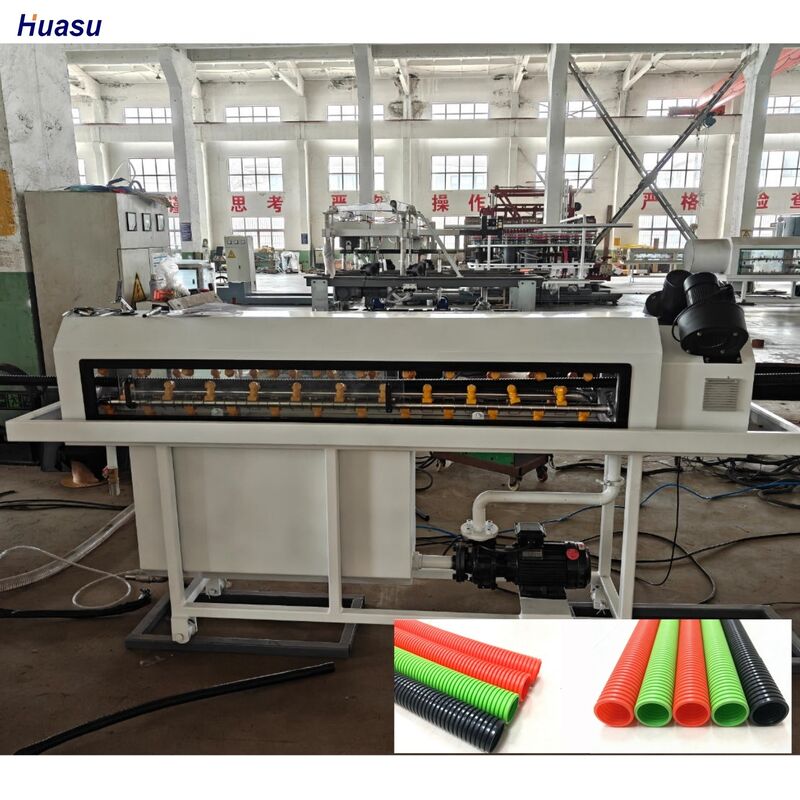 পিএলসি রিমোট কন্ট্রোল এবং টেকসই পাইপ উত্পাদন জন্য সিমেন্স স্নাইডার ইলেকট্রিক্স সঙ্গে একক প্রাচীর corrugated পাইপ এক্সট্রুশন লাইন