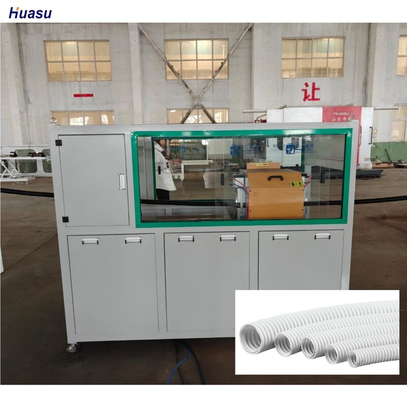 পিএলসি কন্ট্রোল একক প্রাচীর corrugated পাইপ এক্সট্রুশন লাইন বৈশিষ্ট্যযুক্ত স্ক্রু উপাদান 38crmoala এবং অপারেশন জন্য 1 সেট corrugator