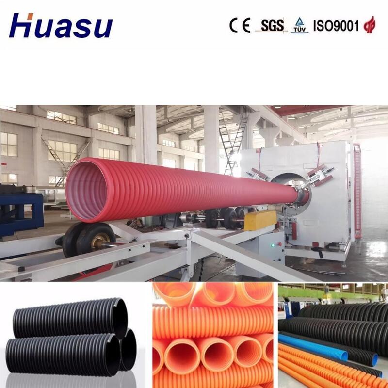32mm-1600mm অভ্যন্তরীণ ব্যাসার্ধ উচ্চ উত্পাদনশীলতা জন্য সিমেন্স পিএলসি নিয়ন্ত্রণ সঙ্গে ডাবল প্রাচীর corrugated পাইপ এক্সট্রুশন লাইন
