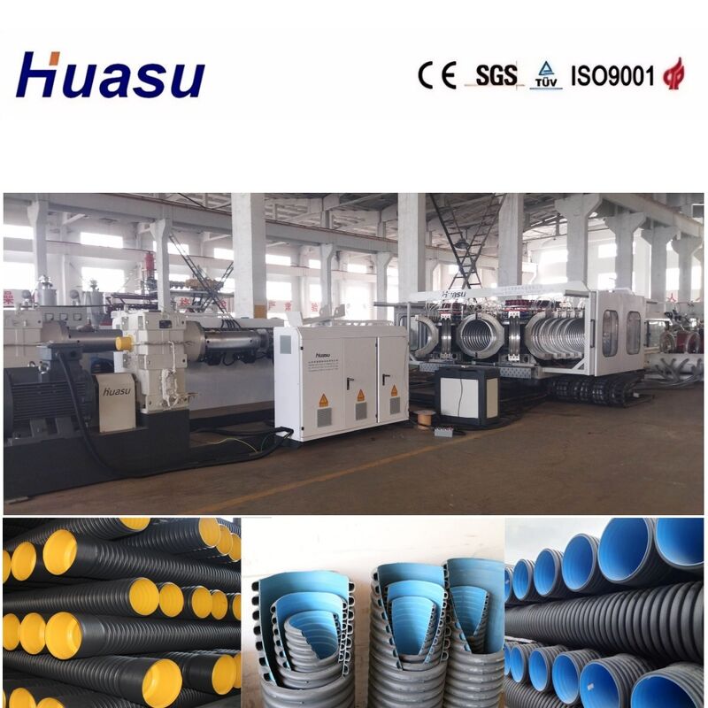 উচ্চ উৎপাদনশীলতা এবং শক্তি সঞ্চয় সঙ্গে সিমেন্স Contactor ডাবল প্রাচীর corrugated পাইপ এক্সট্রুশন লাইন