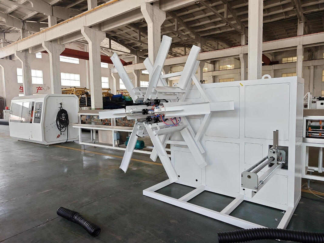 এইচডিপিই সিঙ্গল-ওয়াল পাইপ উৎপাদন সরঞ্জামের জন্য স্পাইরাল পাইপ এক্সট্রুশন লাইন