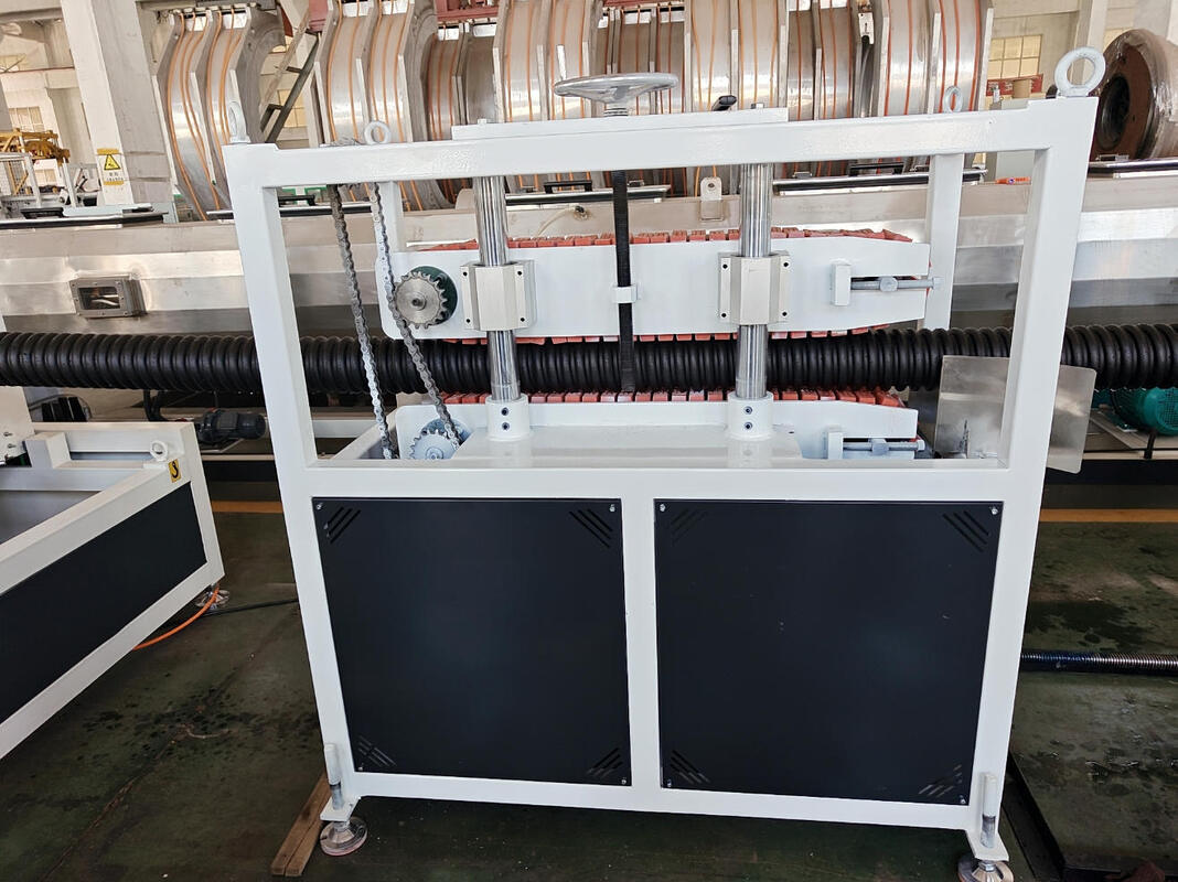 পিপি স্পাইরাল পাইপ এক্সট্রুশন লাইন সহ 100 মি রোল উইন্ডিং মেশিন এবং শিল্প পাইপ সমাধানের জন্য এইচডিপিই পাইপ উপাদান