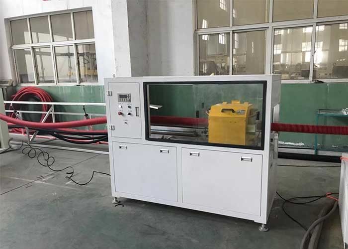 পিপি PE DWC rugেউখেলান পাইপ মেকিং মেশিন এয়ার কুলিং প্লাস্টিকের পাইপ এক্সট্রুডার মেশিন