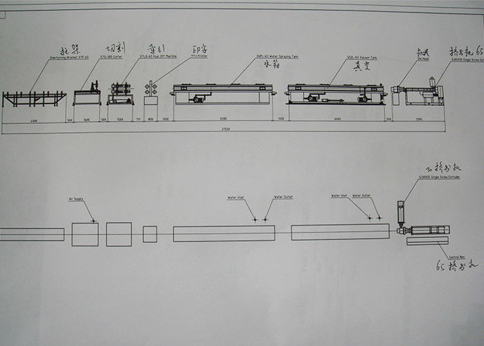 200 মিমি 400 মিমি পিভিসি একক প্রাচীর rugেউখেলান পাইপ মেশিন উত্পাদন লাইন