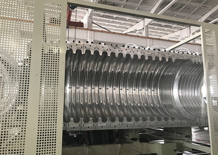 Sn4 Sn8 ডাবল ওয়াল ঢেউতোলা পাইপ ঢেউতোলা এক্সট্রুডার কাটিং মেশিন ছিদ্রকারী