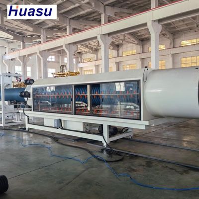 Horizontal 800mm Pipe Diameter DWC Pipe Extrusion Line with 60-2000kg/h Capacity and Siemens PLC System