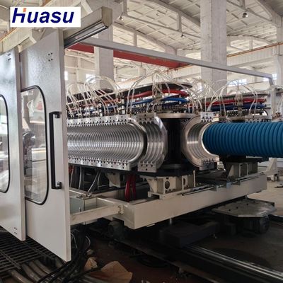Energy Saving Unique Plastic Pipe Extrusion Line For Plastic Corrugated Pipe With Double Wall In PVC / PE / MPP / PA / HDPE