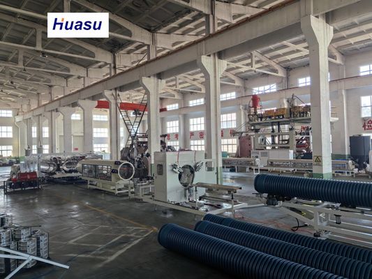 Automatic PVC Pipe Extrusion Line for 32-1600mm Corrugated Pipe with 60-2000kg/h Capacity