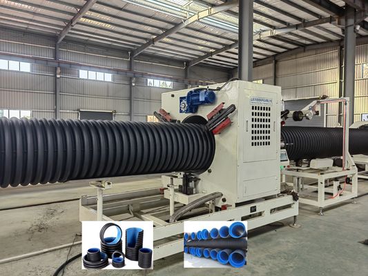 23 Years Production Experience Double Wall Corrugated Pipe Extrusion Line with 33:1 Screw Ratio for ID30-ID1500mm Pipes