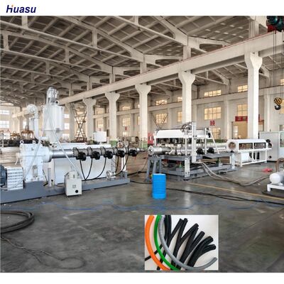 Double Wall Corrugated Pipe Extrusion Line with Screw Ratio 33:1, Water Cooling, and Siemens PLC Control