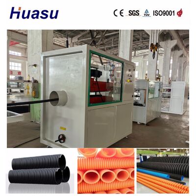 Single Wall Corrugated Pipe Extrusion Line with 60-2000kg/h Output 32mm-1600mm Pipe Diameter Range and Siemens PLC Control