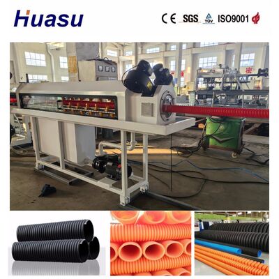 PLC Control With Touch Screen Single Wall Corrugated Pipe Extrusion Line For High Productivity And Energy Saving Plastic Pipe Production
