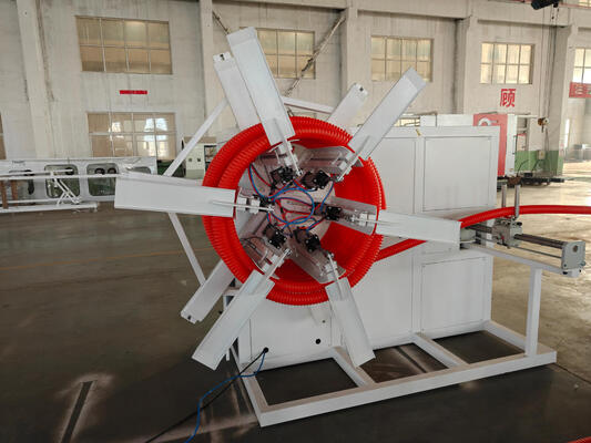 Double Wall Corrugated Pipe Extrusion Line with Siemens Main Electrical Parts and Integral Type Extruder for 100kg/h - 2000kg/h Production