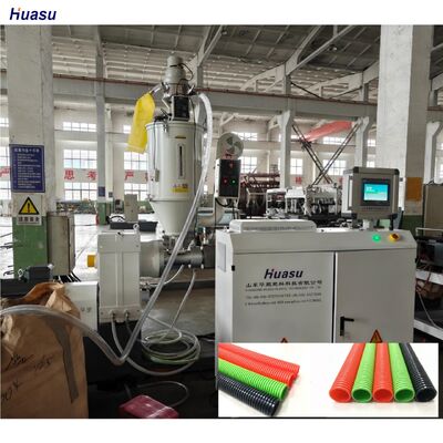 Single Wall Corrugated Pipe Extrusion Line with Deep Screw Channel Structure, Hard Teeth Face Gearbox and 1 Year Guarantee Period