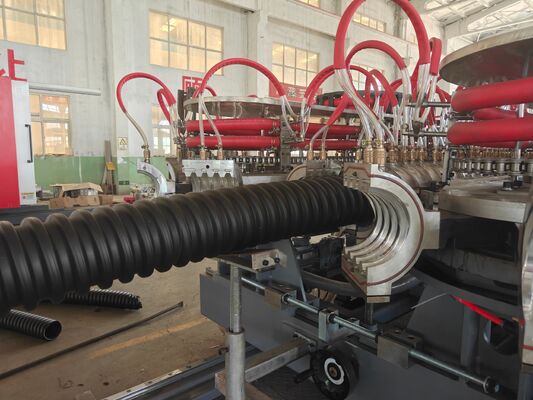 High Quality Double Wall Corrugated Pipe Extrusion Line Computerized Helical Gear Mechanism for Pipe Production Workflow